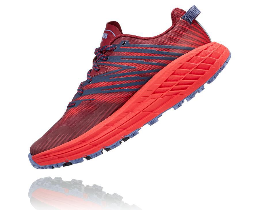 Hoka One One Trainers Womens Red - Speedgoat 4 - 05813GEVR